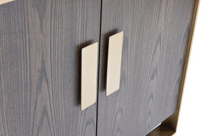 Veneer & Antique Brass Sideboard