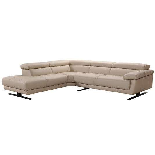 Taupe Leather Sectional