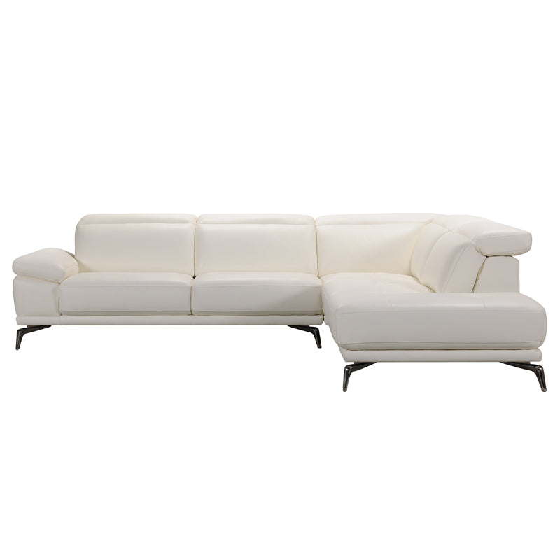 White Leather Sectional