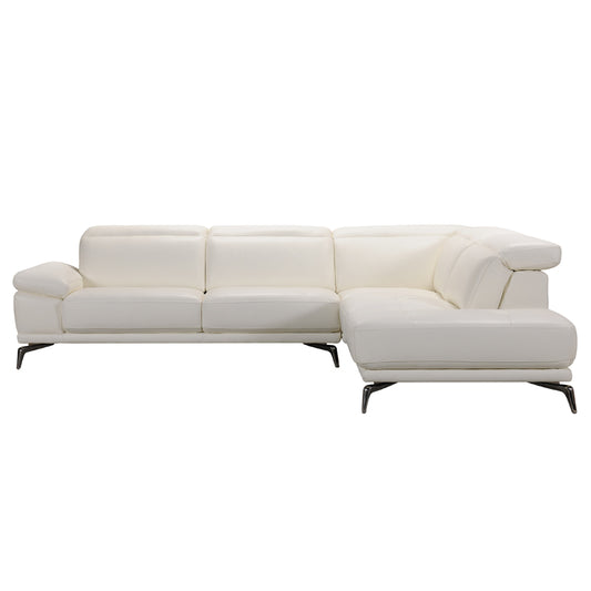 White Leather Sectional