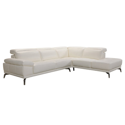 White Leather Sectional