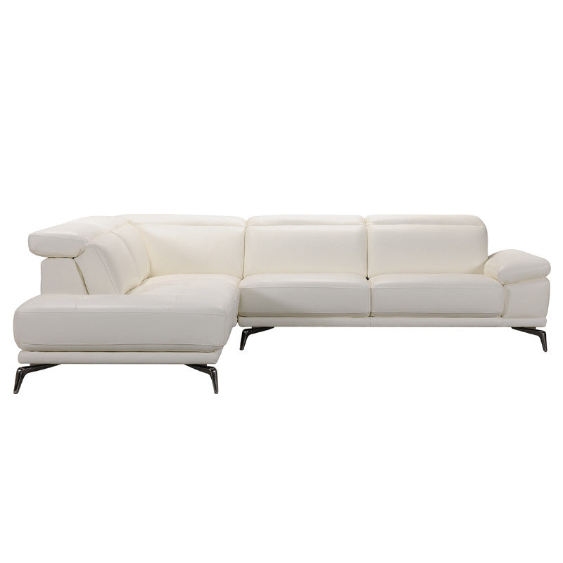 White Leather Sectional