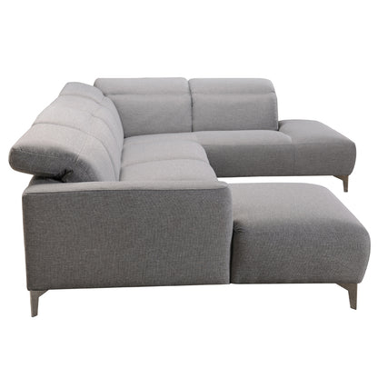 Grey Sectional w/ Wood Frame