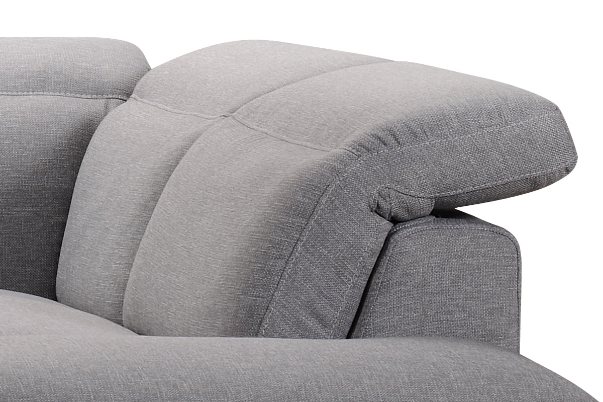 Grey Sectional w/ Wood Frame
