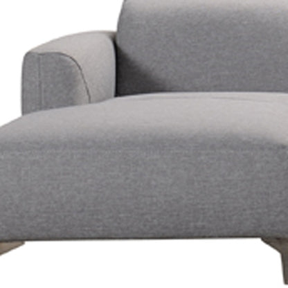 Grey Sectional w/ Wood Frame