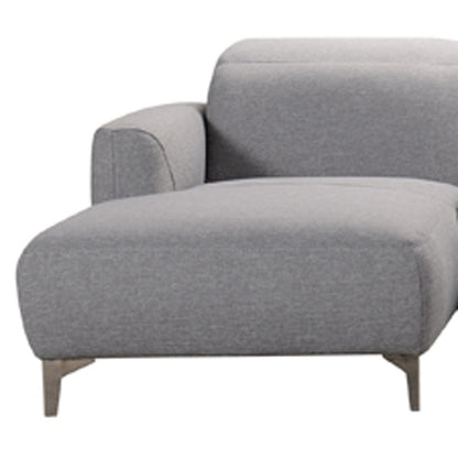 Grey Sectional w/ Wood Frame