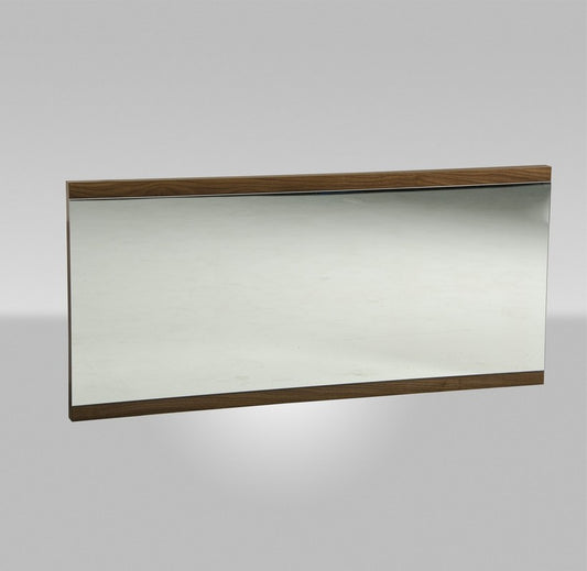 Walnut Veneer And Glass Mirror