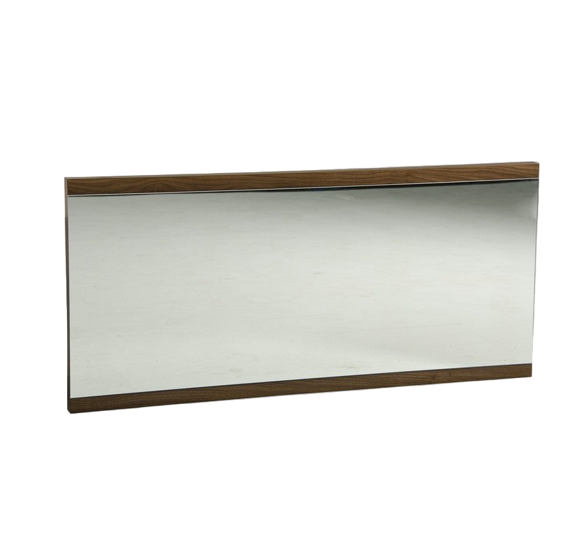 Walnut Veneer And Glass Mirror