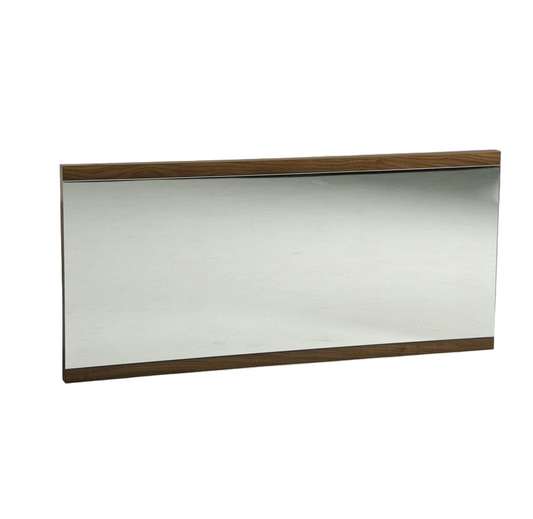 Walnut Veneer And Glass Mirror