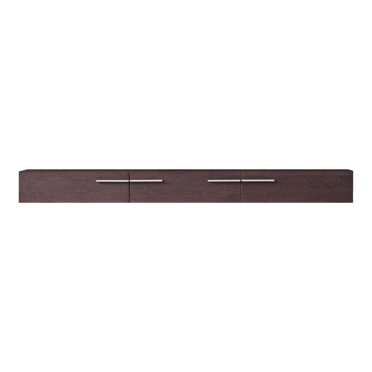 Brown Solid Wood Sideboard w/ Glass Doors
