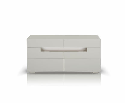 Natural Solid Wood 6-Drawer Double Dresser