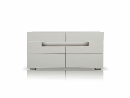 Natural Solid Wood 6-Drawer Double Dresser