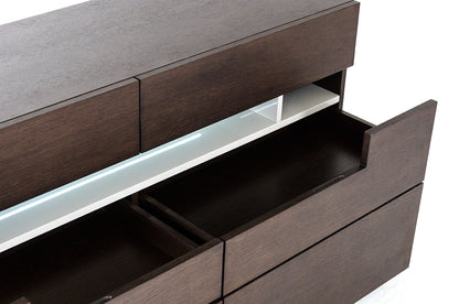 Gray Solid Wood 7-Drawer Triple Dresser