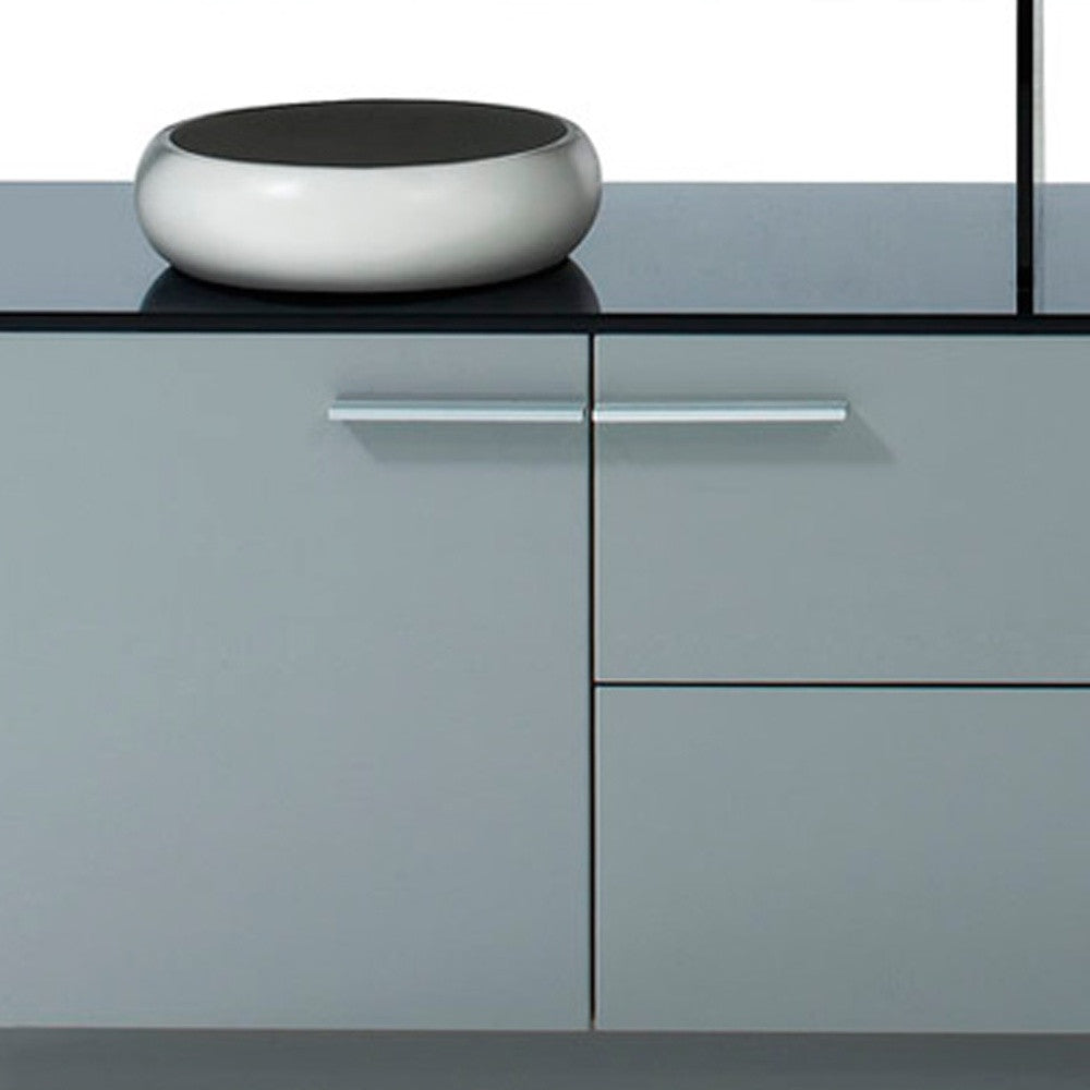 Grey High Gloss Glass Sideboard