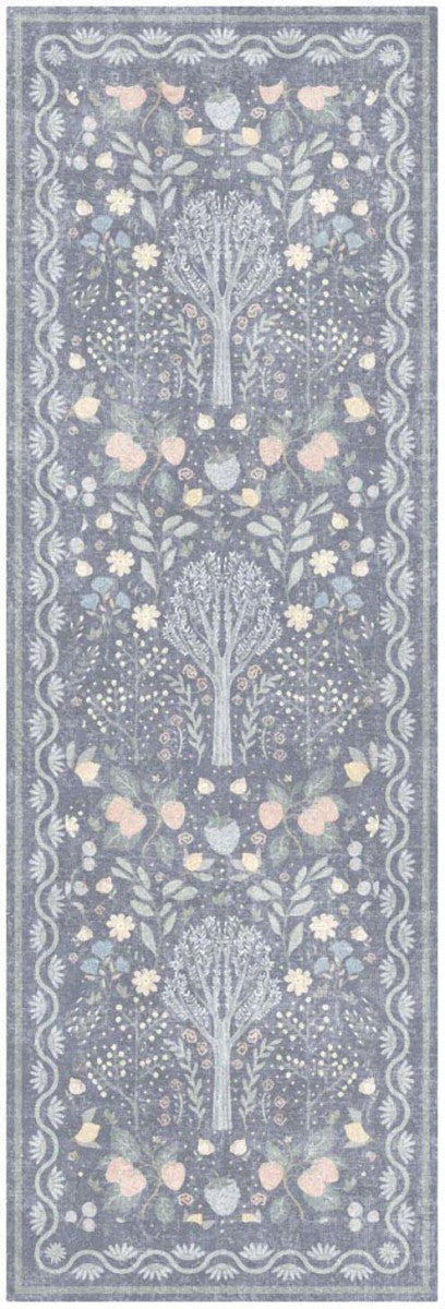 Nourison Botanical Blue & Multicolor Machine Washable Rug - 2' x 6'