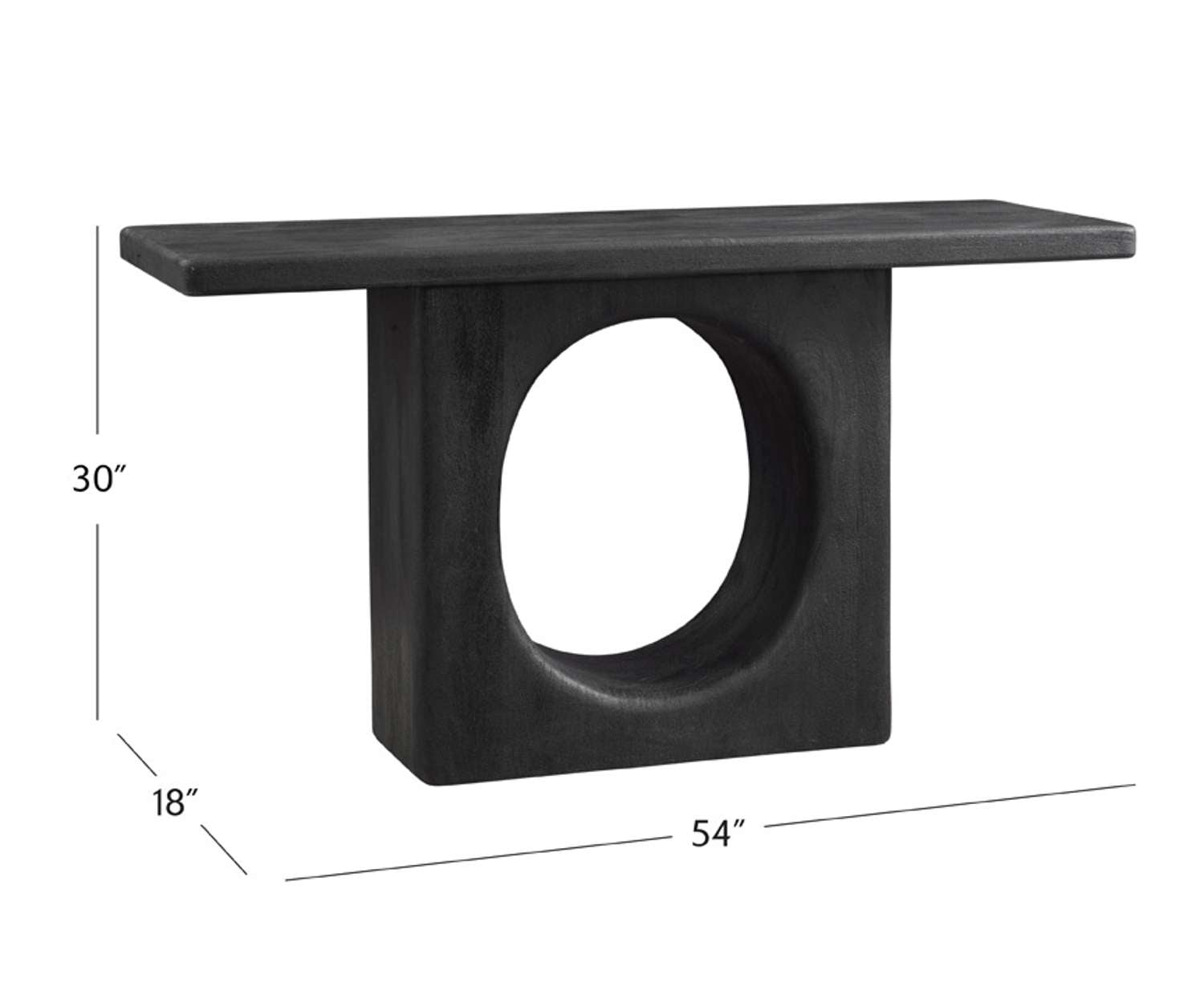 Compass Console Table - Dimensional