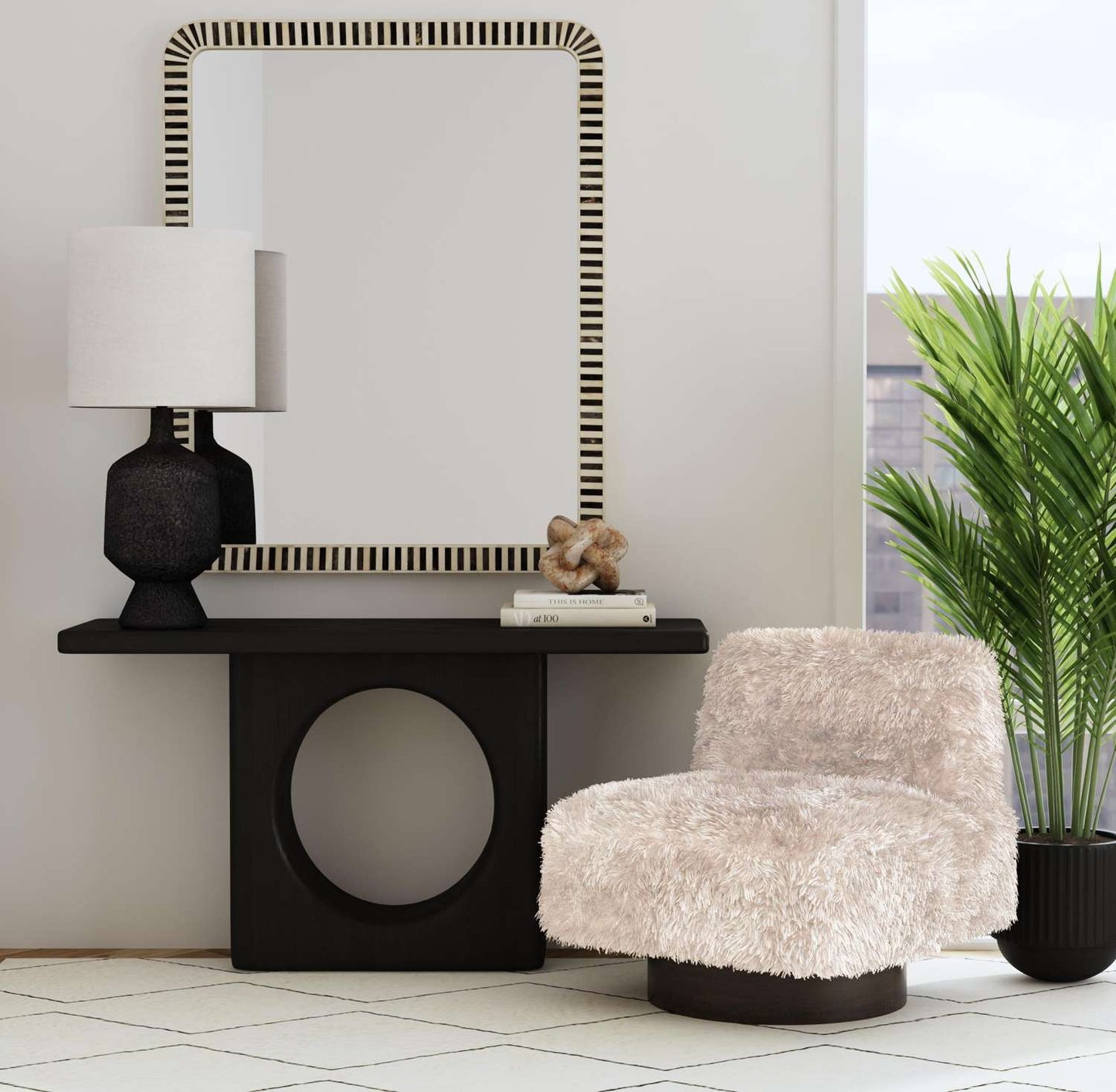 Compass Console Table - Room Scene