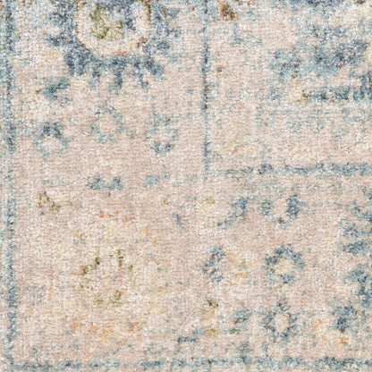 Nourison Astra Teal & Beige Pet Friendly Machine Washable Rug - Swatch
