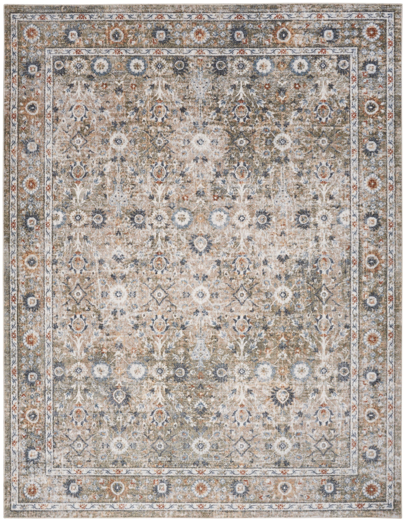 Nourison Astra Gold & Grey Pet Friendly Machine Washable Rug - Main