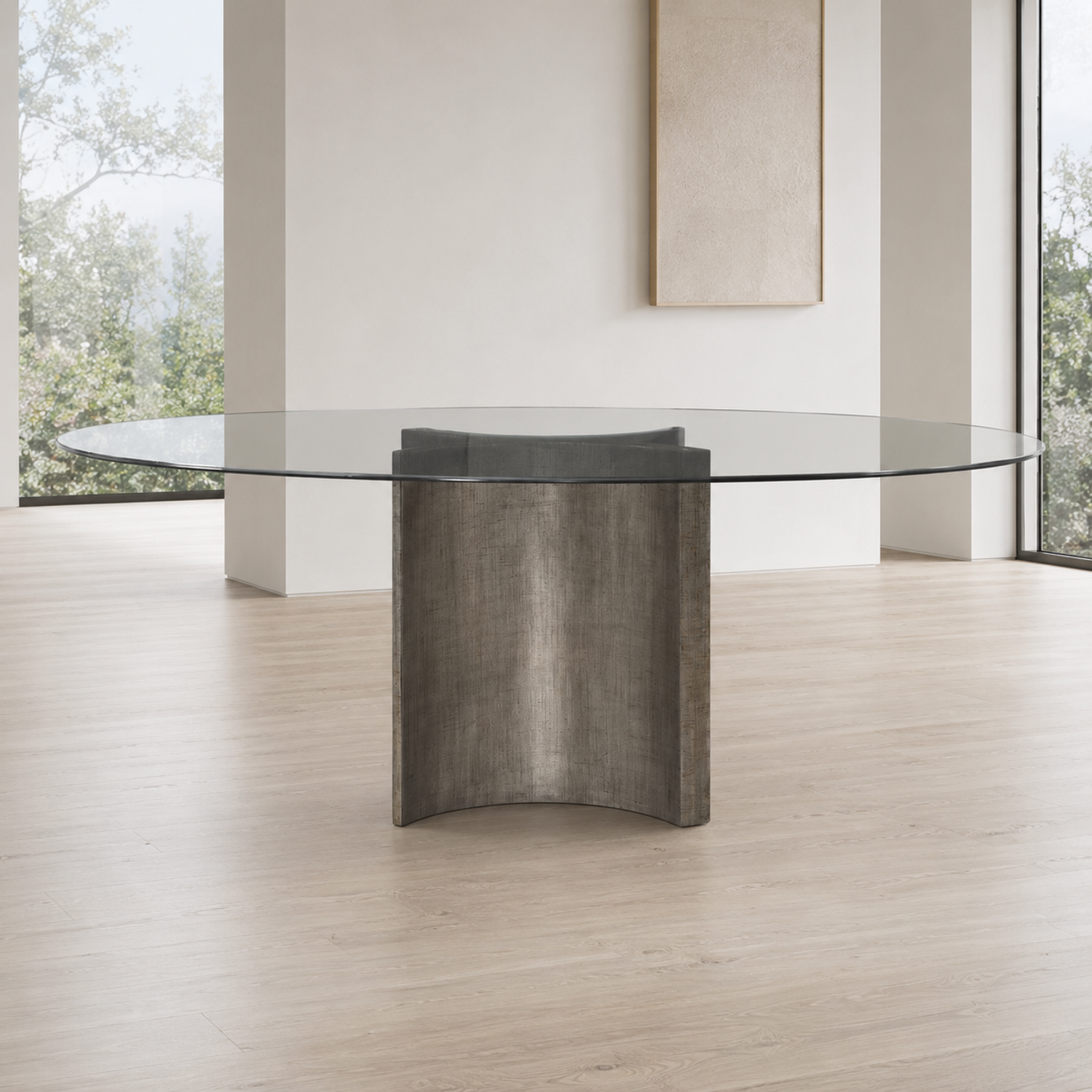 Symmetry Silver Dining Table - Main