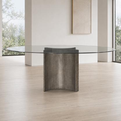 Symmetry Silver Dining Table - Main