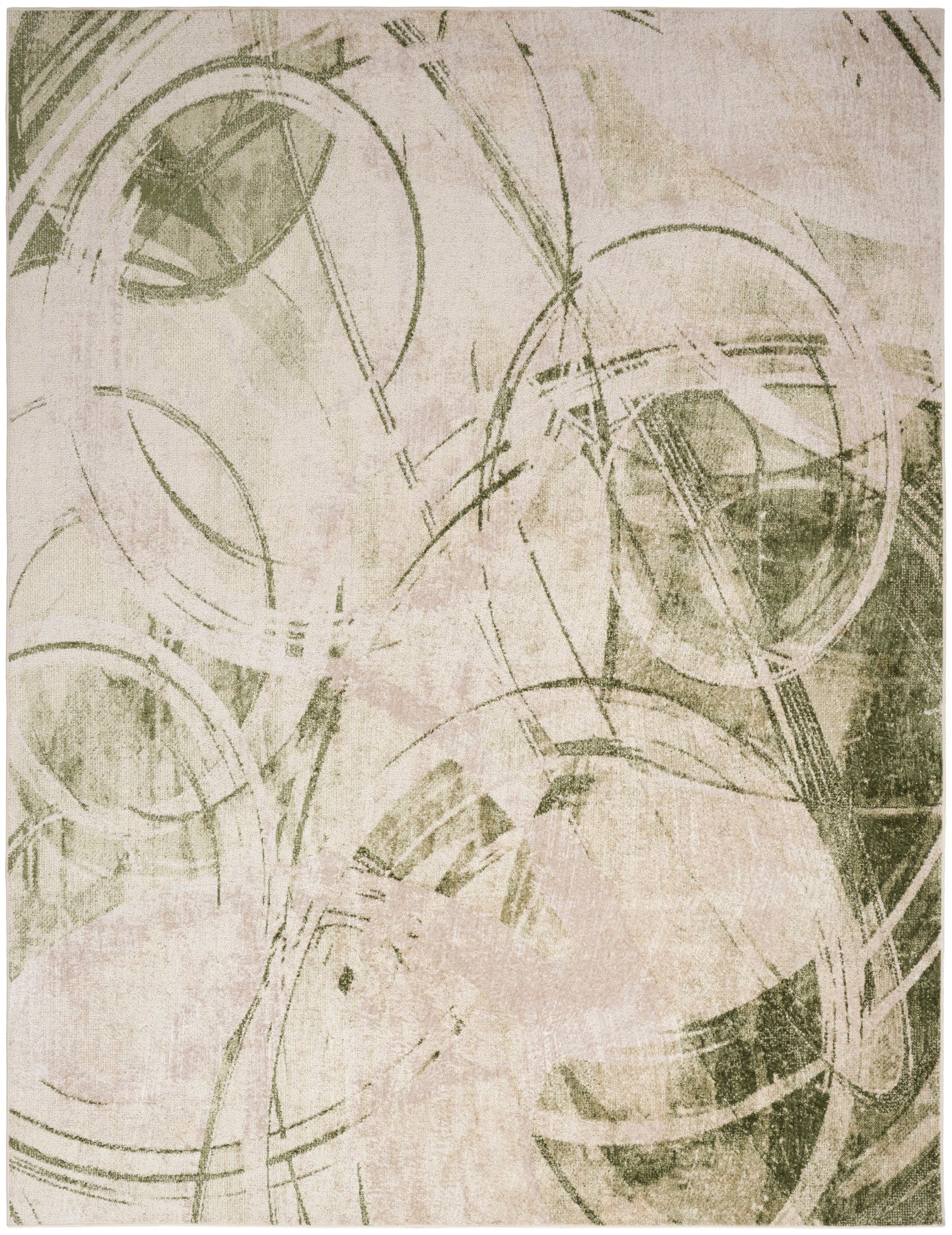 Nourison Astra Beige & Green Pet Friendly Machine Washable Rug - Main