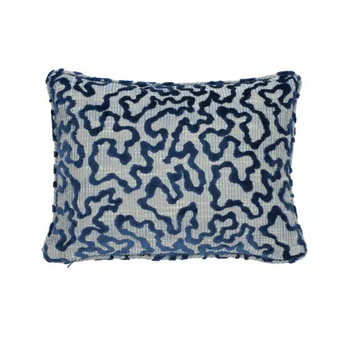 Janis Velvet Pillow in Blue