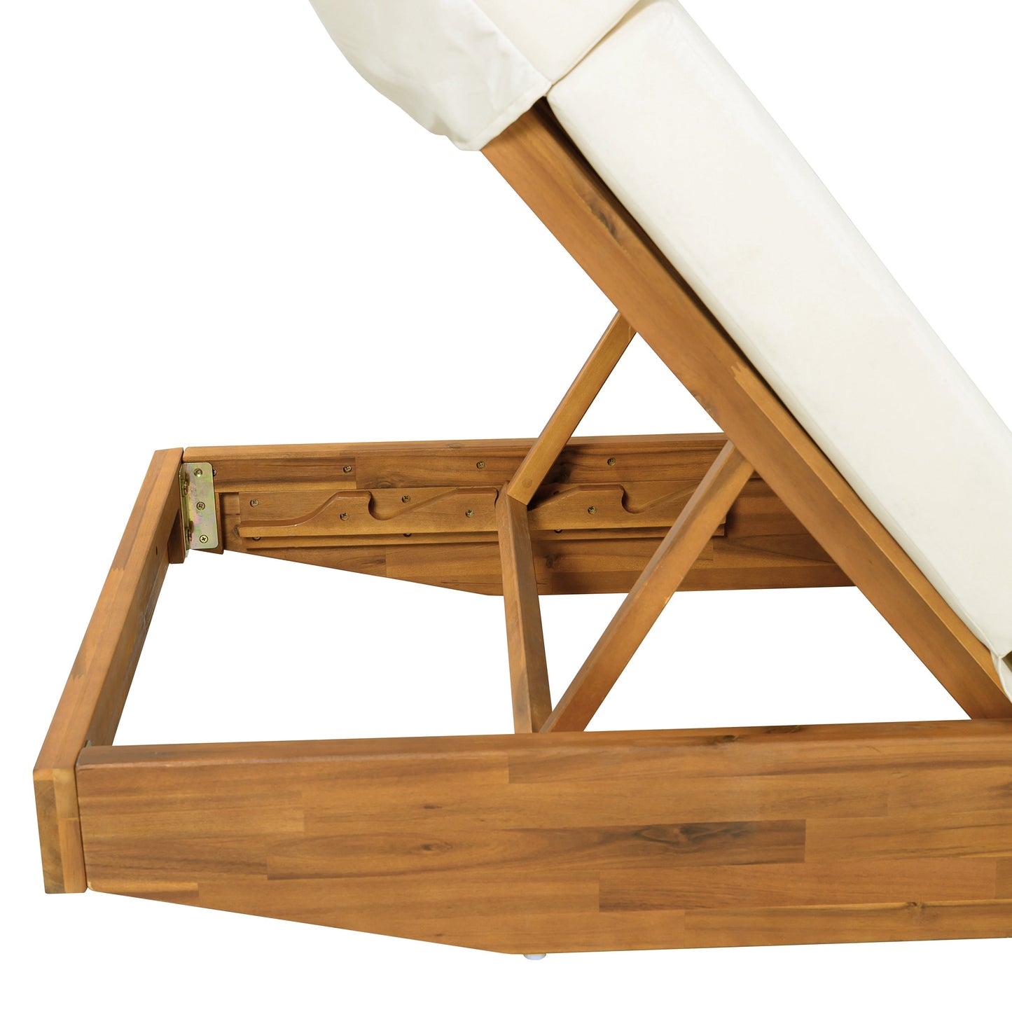 Acacia Wood Outdoor Chaise Lounge