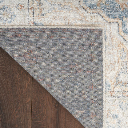Nourison Astra Denim & Multicolor Pet Friendly Machine Washable Rug - Corner