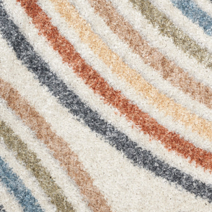 Nourison Astra Ivory & Multicolor Pet Friendly Machine Washable Rug - Swatch