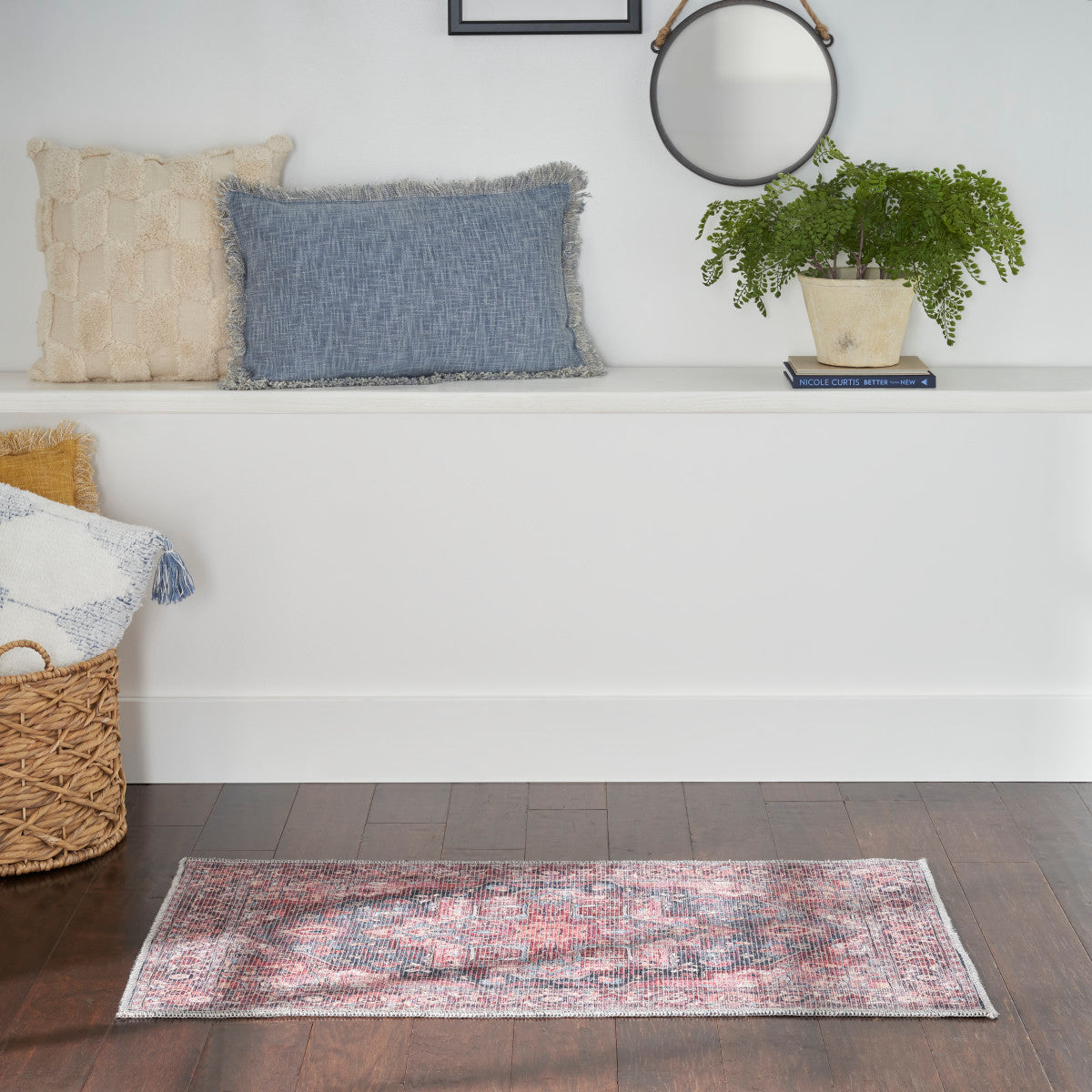 Nourison New Concept Multicolor Machine Washable Rug - Room Scene