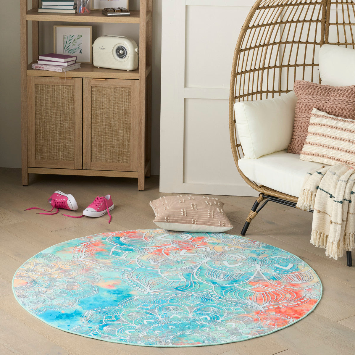 Nourison Imagination Multicolor Machine Washable Rug - Room Scene