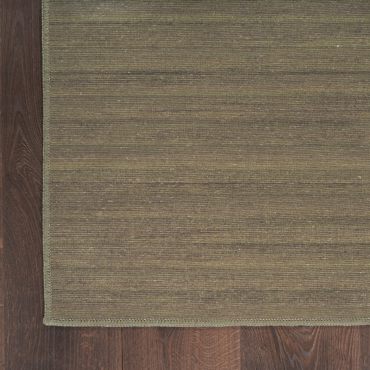 Nourison Essentials Loom Woven Green Machine Washable Rug - Corner
