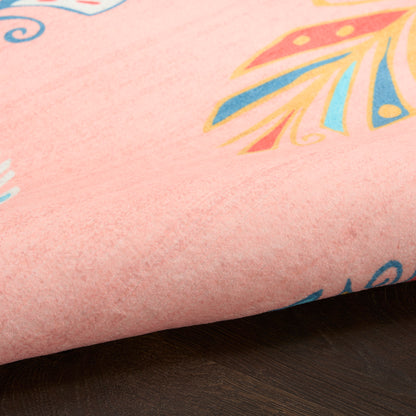 Nourison Imagination Pink & Multicolor Machine Washable Rug - Texture