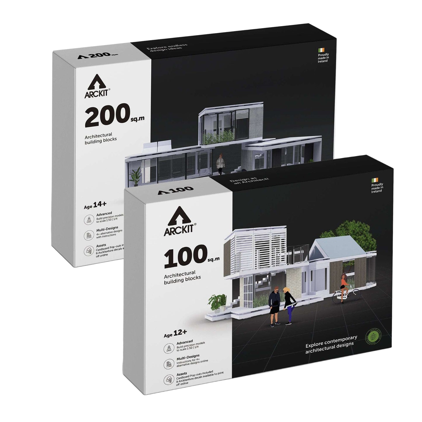 Bundle kit with Arckit A100 and Arckit A200 Architectural Model Kits