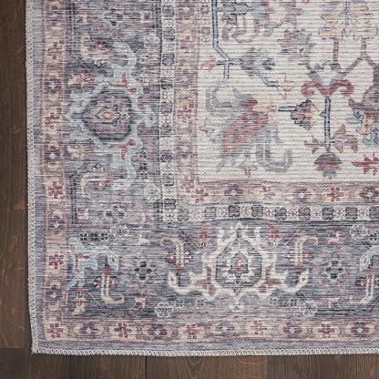 Nourison New Concept Grey Machine Washable Rug - Corner