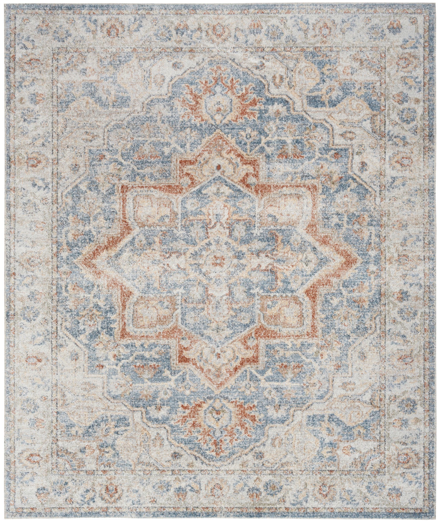 Nourison Astra Denim & Multicolor Pet Friendly Machine Washable Rug - Main