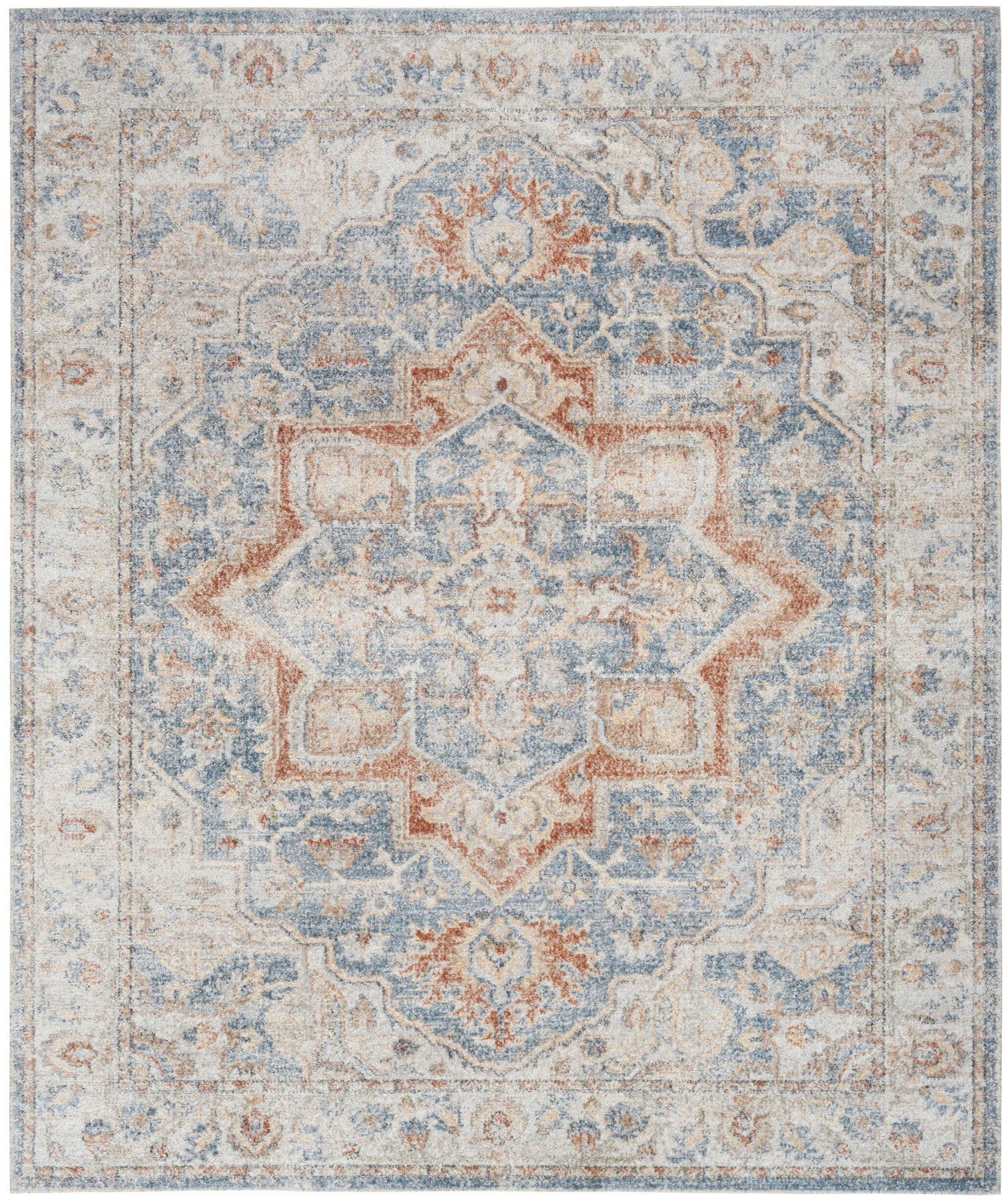 Nourison Astra Denim & Multicolor Pet Friendly Machine Washable Rug - Main