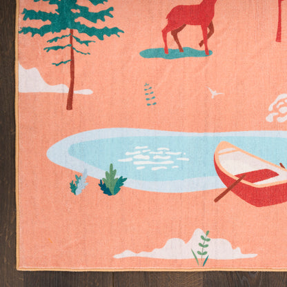 Nourison Imagination Multicolor Machine Washable Rug - Corner