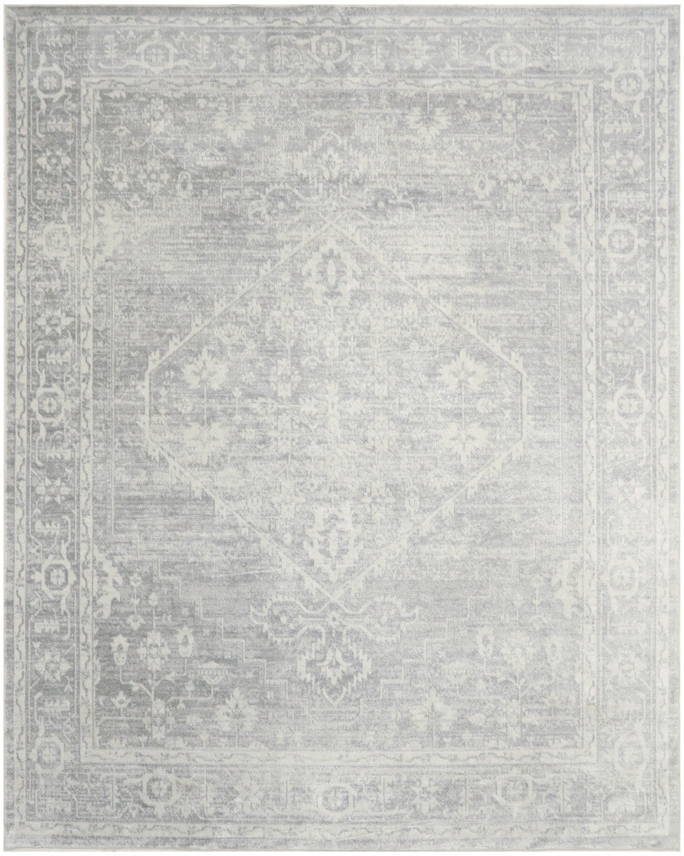 Nourison Astra Light Grey Pet Friendly Machine Washable Rug - 10' x 14'