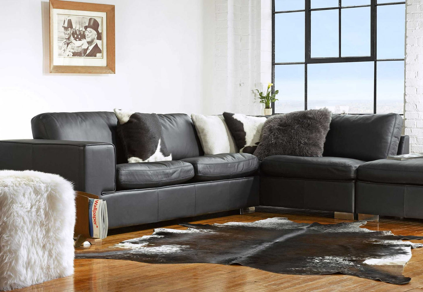 Chocolate Cowhide Pillow