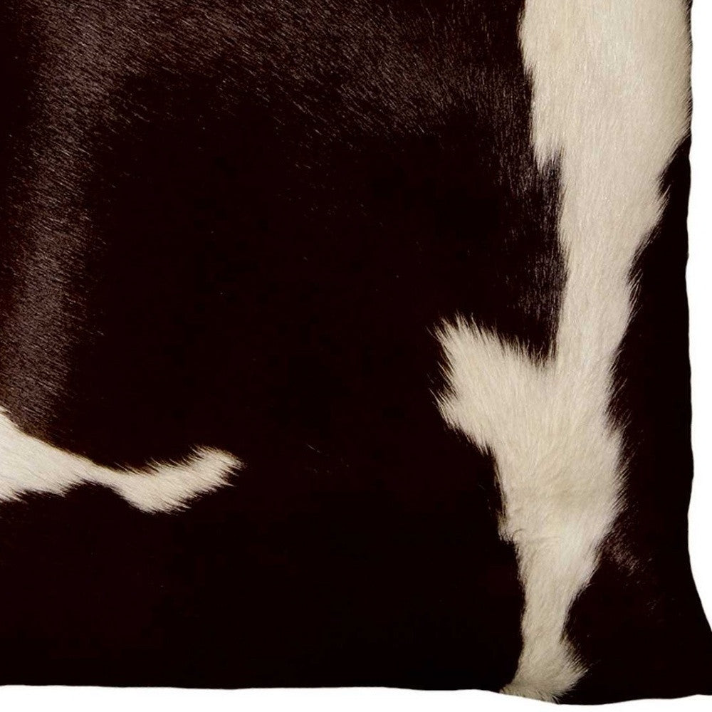 Chocolate Cowhide Pillow