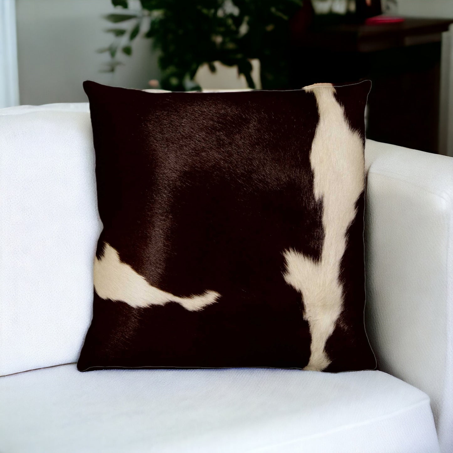 Chocolate Cowhide Pillow