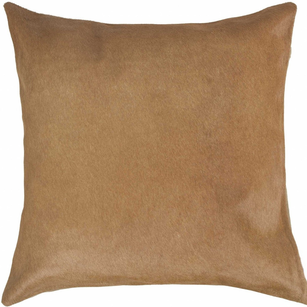 Tan Cowhide Pillow