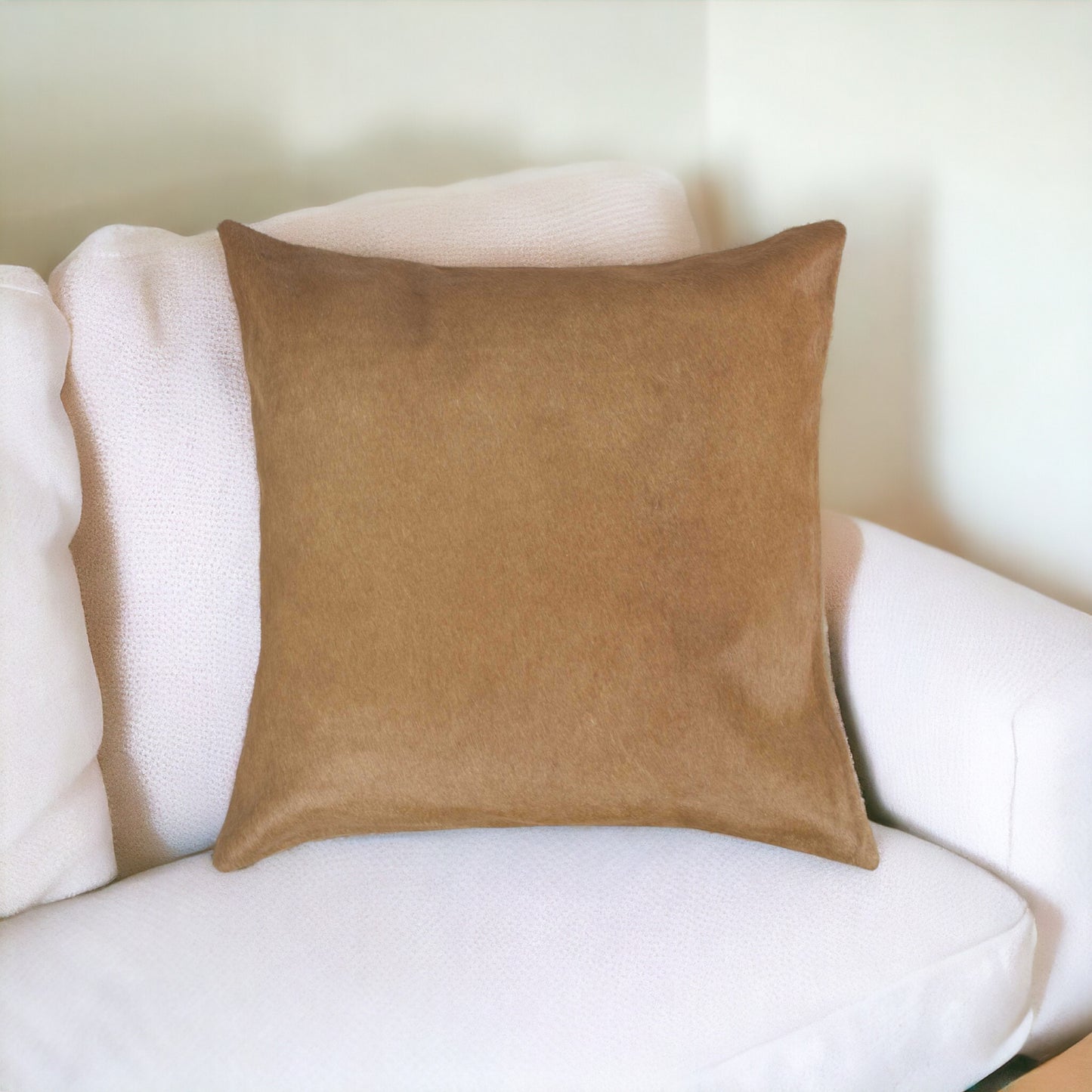 Tan Cowhide Pillow