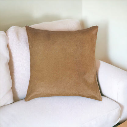 Tan Cowhide Pillow