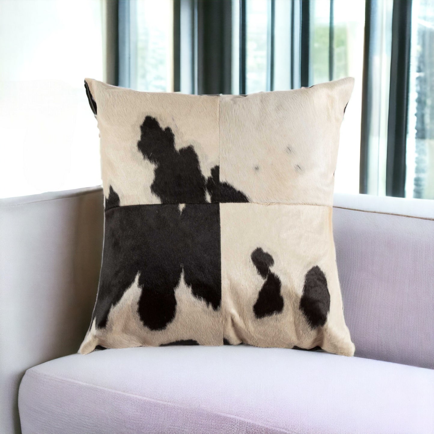 Black & White Cowhide Pillow