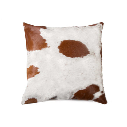 Brown & White Cowhide Pillow