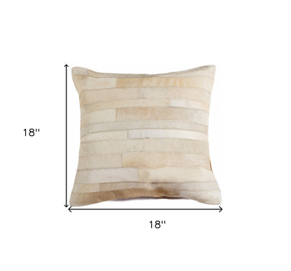 Tan Cowhide Pillow
