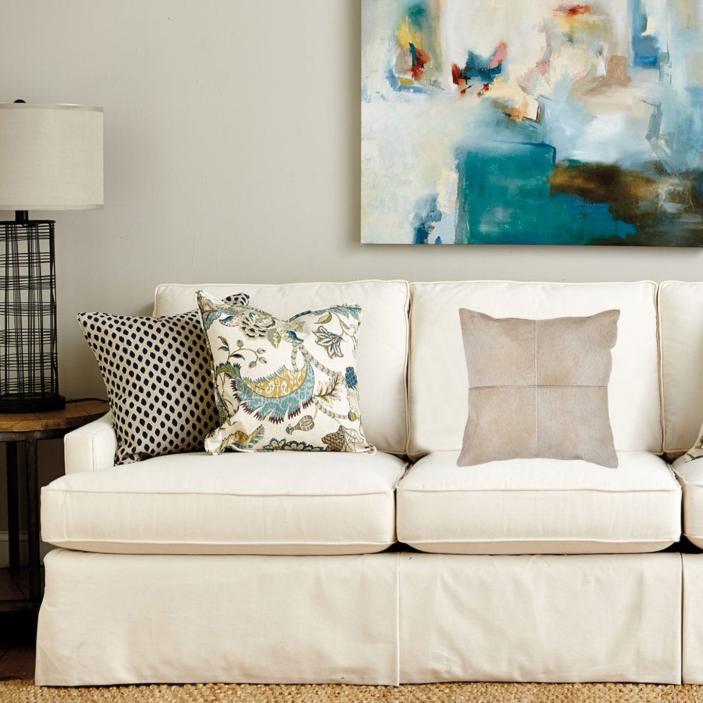 Natural Cowhide Pillow